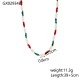Colorful zircon stainless steel necklace