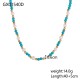 Turquoise bead stainless steel necklace