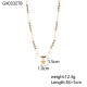 Golden pearl stainless steel necklace