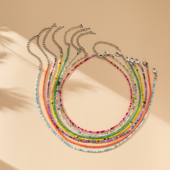 Natural stone pendant stainless steel necklace