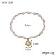 Natural stone bead chain stainless steel bracelet