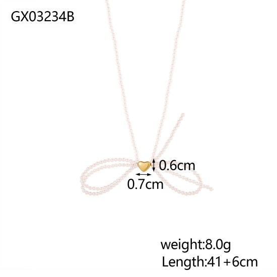 Pearl stainless steel necklace