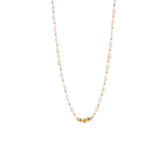 Pearl Natural Stone Stainless Steel Necklace
