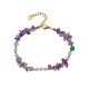 Natural stone bead chain stainless steel bracelet