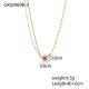 Zircon pendant stainless steel necklace