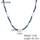 Natural stone bead stainless steel necklace