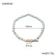 Colored natural stone stainless steel bracelet