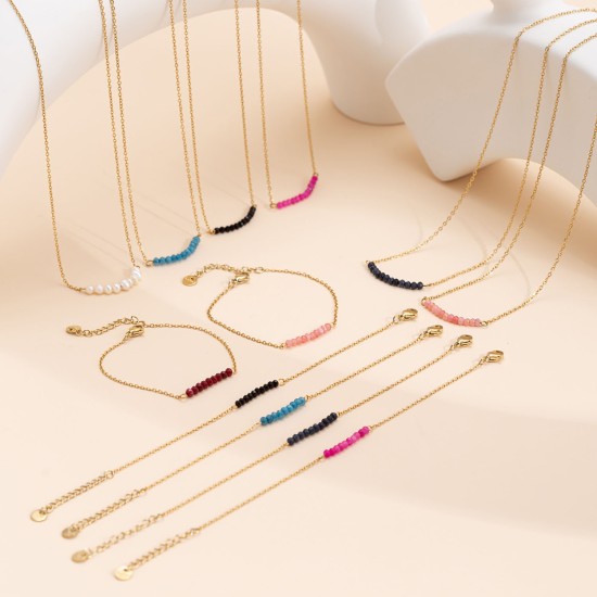 Natural Stone Series Multi Color Necklace