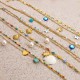 Colorful natural stone pearl necklace