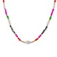 Colorful natural stone pendant necklace