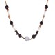 Handmade bead natural stone stainless steel necklace
