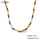 Natural stone stainless steel necklace