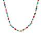 Turquoise bead stainless steel necklace