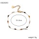 Natural stone bead chain stainless steel bracelet