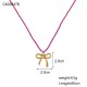 Love bow stainless steel necklace