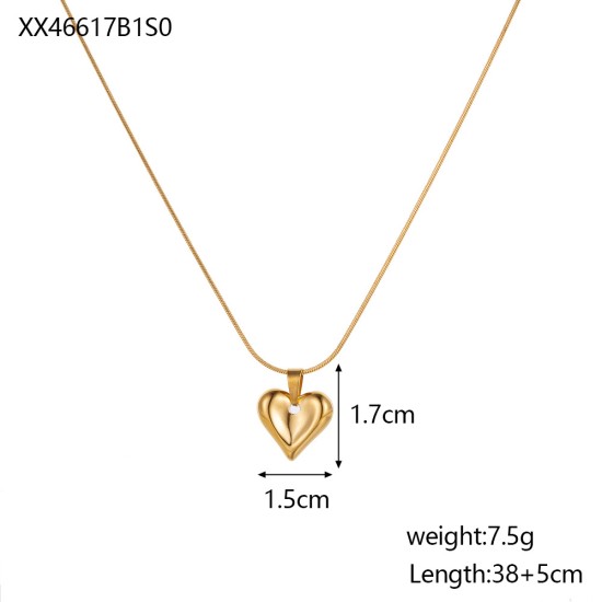 Love bow stainless steel necklace