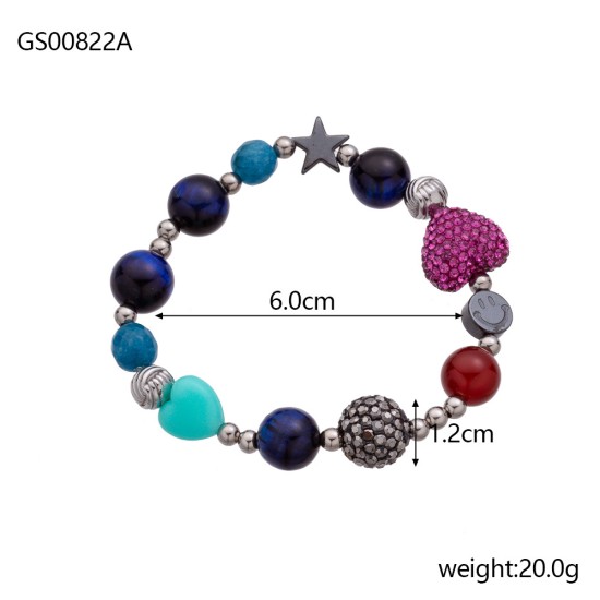 Colorful natural stone bracelet