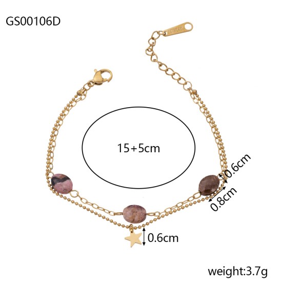 Crystal stainless steel bracelet