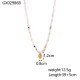 Colorful zircon stainless steel necklace