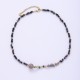 Colorful natural stone stainless steel necklace