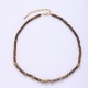 Colorful natural stone stainless steel necklace