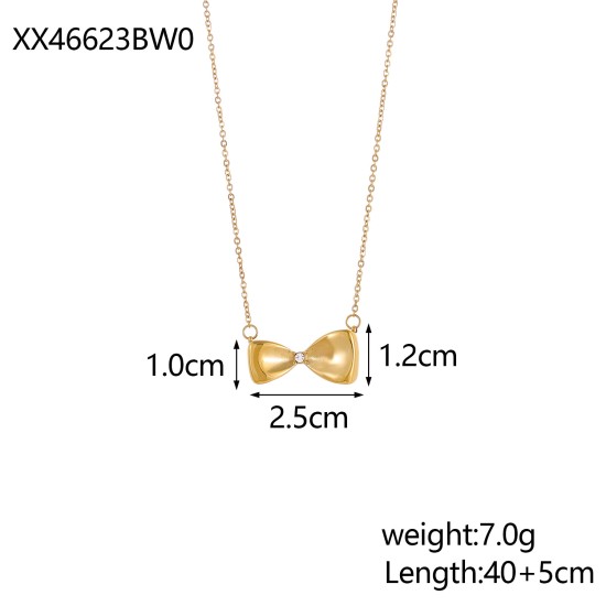 Butterfly stainless steel necklace