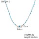 Blue natural stone stainless steel necklace