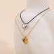 Love bow stainless steel necklace