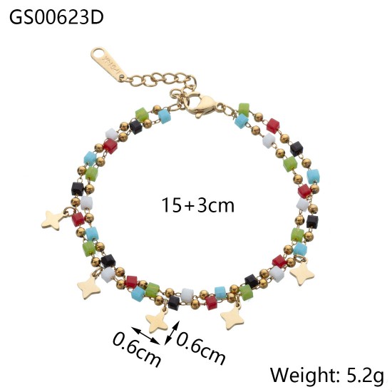 Natural stone bead bracelet