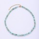 Colorful natural stone stainless steel necklace
