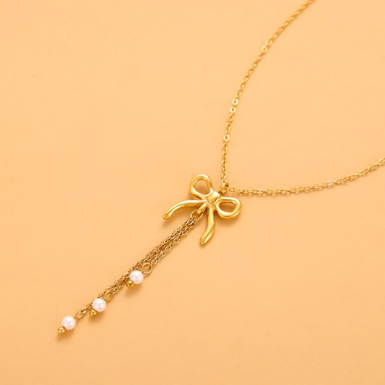 Butterfly stainless steel necklace