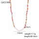 Colorful natural stone stainless steel necklace