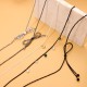 Bow bead stainless steel necklace