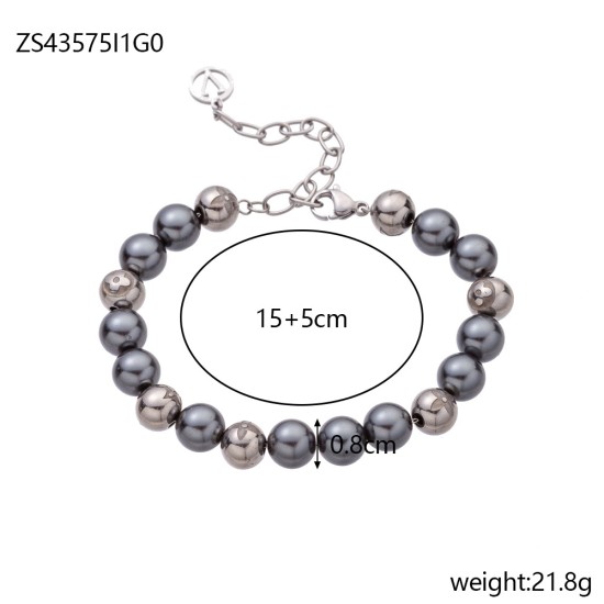Bead stainless steel bracelet