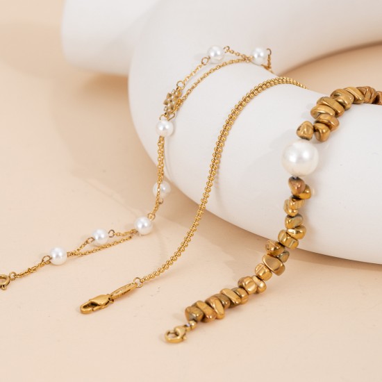 Pearl stainless steel necklace