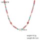Natural stone stainless steel necklace