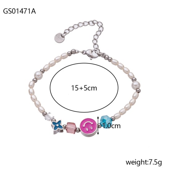 Colorful natural stone bracelet