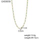 Natural stone bead chain stainless steel necklace