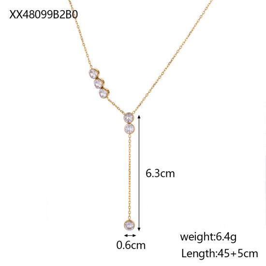 Pearl pendant heart-shaped stainless steel necklace