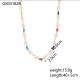 Colorful zircon stainless steel necklace