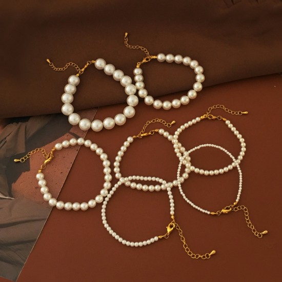 Pearl stainless steel bracelet