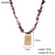 Colorful natural stone pendant necklace