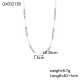 Colorful zircon stainless steel necklace