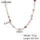 Natural stone bead stainless steel necklace