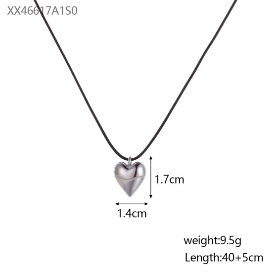 Love bow stainless steel necklace