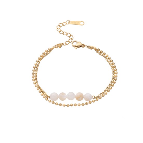 Natural stone bead bracelet