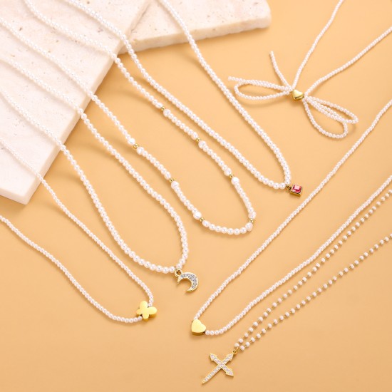 Pearl stainless steel necklace