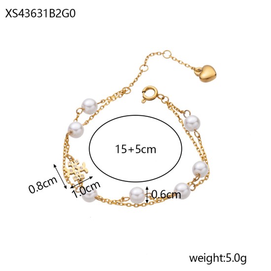 Pearl stainless steel necklace