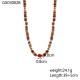Colorful zircon stainless steel necklace