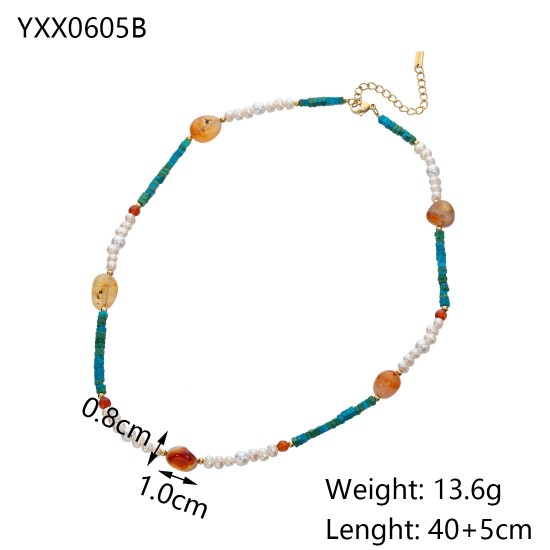Natural stone series multi-color necklace bracelet